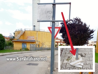 San Vitaliano, distrutta la tabella stradale dedicata al giornalista Giancarlo Siani