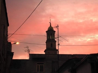 San Vitaliano, il Campanile al tramonto