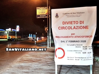 San Vitaliano pronta per il provvedimento antiPM10: ieri spuntata cartellonistica in diversi punti