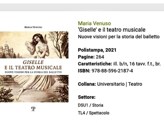 Giselle e il teatro musicale: il nuovo libro della concittadina Maria Venuso